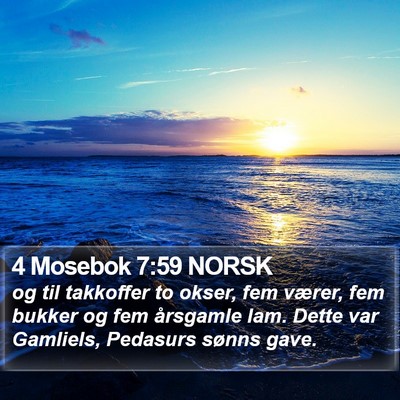 4 Mosebok 7:59 NORSK Bible Verse Image