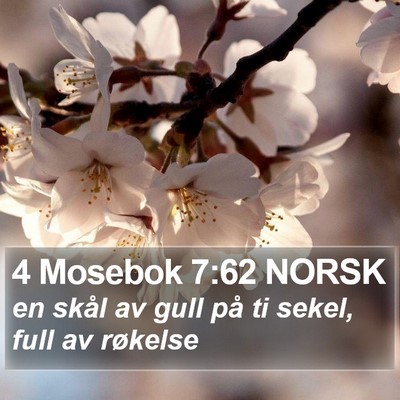 4 Mosebok 7:62 NORSK Bible Verse Image