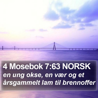 4 Mosebok 7:63 NORSK Bible Verse Image