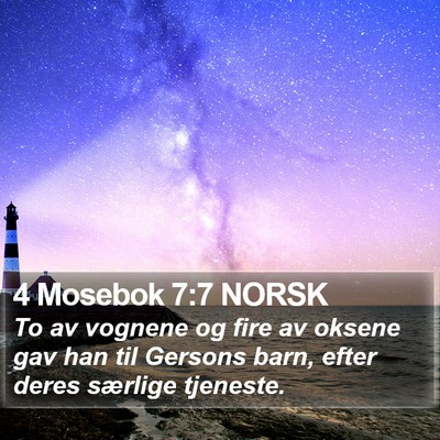 4 Mosebok 7:7 NORSK Bible Verse Image