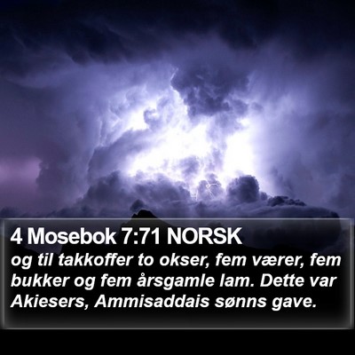 4 Mosebok 7:71 NORSK Bible Verse Image