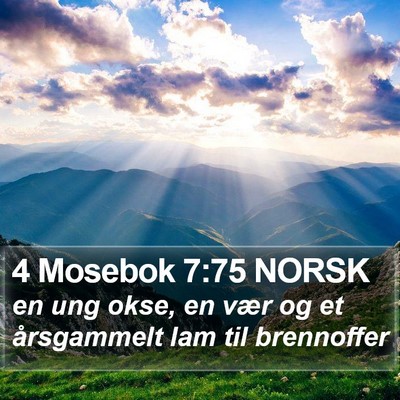 4 Mosebok 7:75 NORSK Bible Verse Image