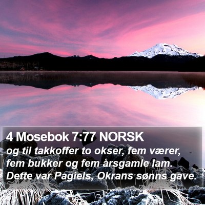 4 Mosebok 7:77 NORSK Bible Verse Image