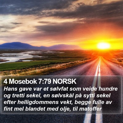 4 Mosebok 7:79 NORSK Bible Verse Image
