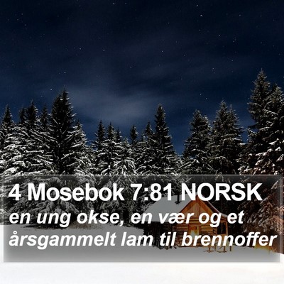 4 Mosebok 7:81 NORSK Bible Verse Image