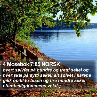 4 Mosebok 7:85 NORSK Bible Verse Image