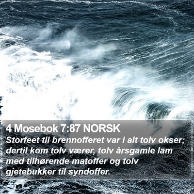 4 Mosebok 7:87 NORSK Bible Verse Image