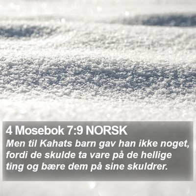 4 Mosebok 7:9 NORSK Bible Verse Image