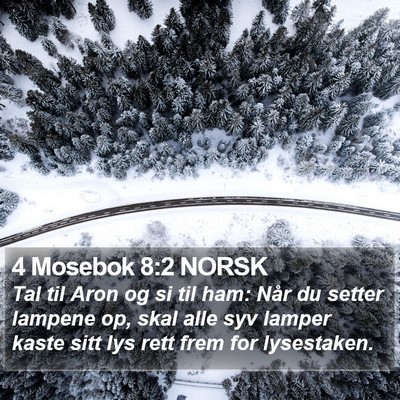 4 Mosebok 8:2 NORSK Bible Verse Image
