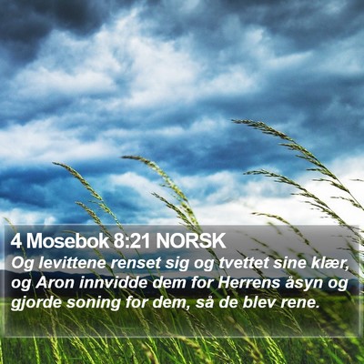 4 Mosebok 8:21 NORSK Bible Verse Image