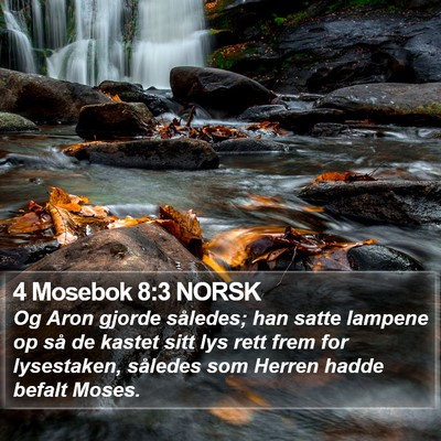 4 Mosebok 8:3 NORSK Bible Verse Image