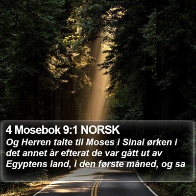 4 Mosebok 9:1 NORSK Bible Verse Image