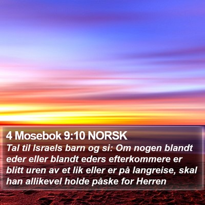4 Mosebok 9:10 NORSK Bible Verse Image