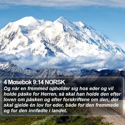 4 Mosebok 9:14 NORSK Bible Verse Image