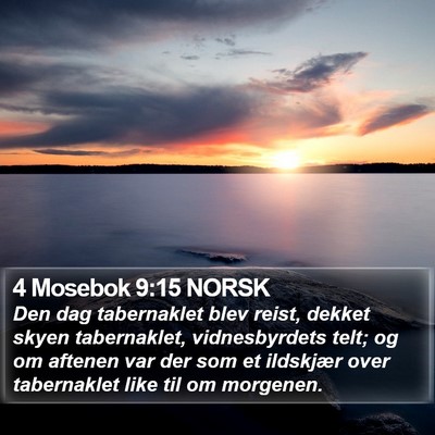 4 Mosebok 9:15 NORSK Bible Verse Image