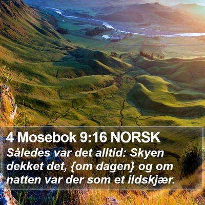 4 Mosebok 9:16 NORSK Bible Verse Image