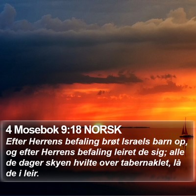 4 Mosebok 9:18 NORSK Bible Verse Image