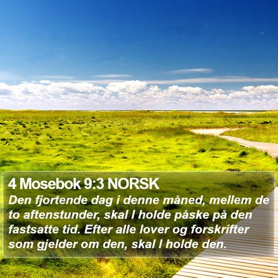 4 Mosebok 9:3 NORSK Bible Verse Image