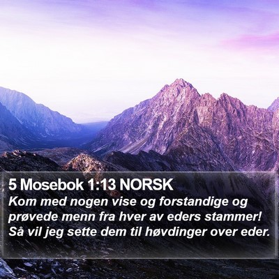 5 Mosebok 1:13 NORSK Bible Verse Image