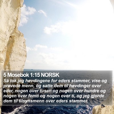 5 Mosebok 1:15 NORSK Bible Verse Image