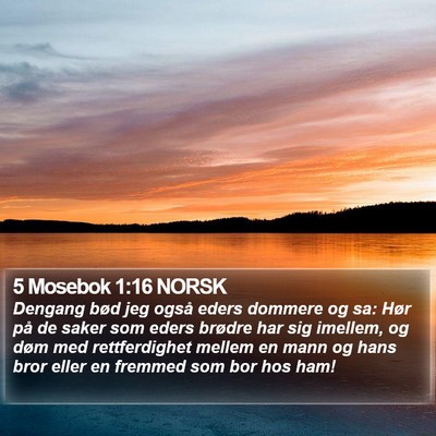 5 Mosebok 1:16 NORSK Bible Verse Image