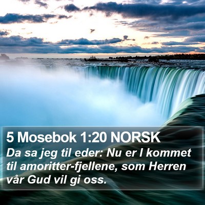 5 Mosebok 1:20 NORSK Bible Verse Image