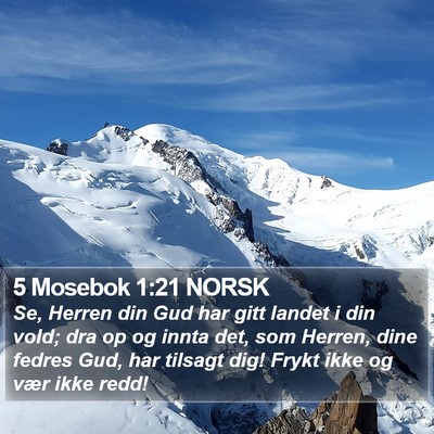 5 Mosebok 1:21 NORSK Bible Verse Image