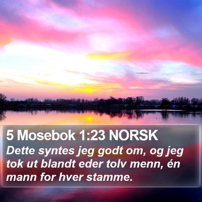5 Mosebok 1:23 NORSK Bible Verse Image