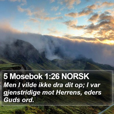 5 Mosebok 1:26 NORSK Bible Verse Image
