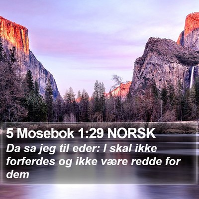 5 Mosebok 1:29 NORSK Bible Verse Image
