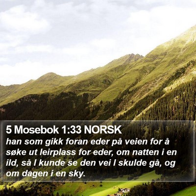 5 Mosebok 1:33 NORSK Bible Verse Image
