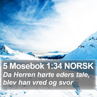 5 Mosebok 1:34 NORSK Bible Verse Image