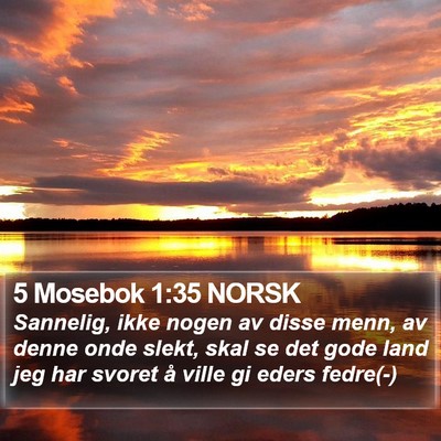 5 Mosebok 1:35 NORSK Bible Verse Image