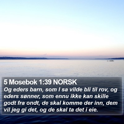 5 Mosebok 1:39 NORSK Bible Verse Image
