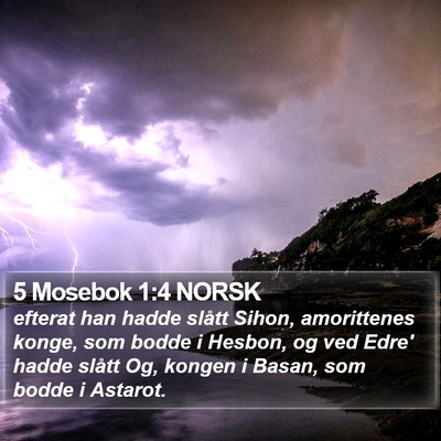 5 Mosebok 1:4 NORSK Bible Verse Image