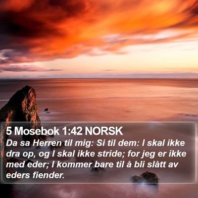 5 Mosebok 1:42 NORSK Bible Verse Image