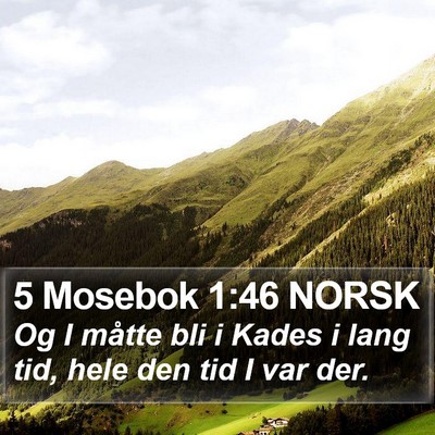 5 Mosebok 1:46 NORSK Bible Verse Image