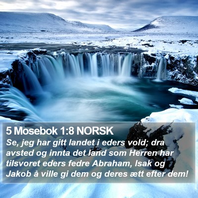 5 Mosebok 1:8 NORSK Bible Verse Image