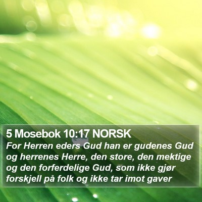 5 Mosebok 10:17 NORSK Bible Verse Image
