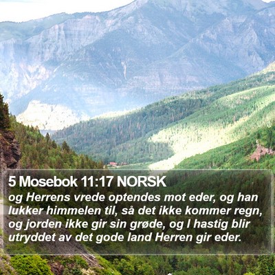 5 Mosebok 11:17 NORSK Bible Verse Image