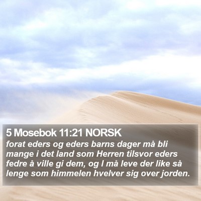 5 Mosebok 11:21 NORSK Bible Verse Image