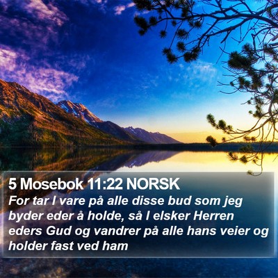 5 Mosebok 11:22 NORSK Bible Verse Image