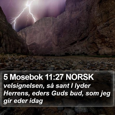 5 Mosebok 11:27 NORSK Bible Verse Image