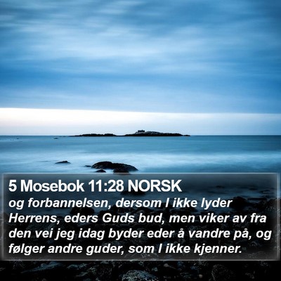 5 Mosebok 11:28 NORSK Bible Verse Image