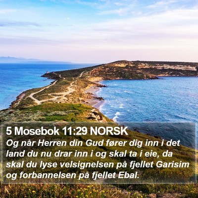 5 Mosebok 11:29 NORSK Bible Verse Image