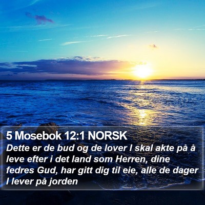 5 Mosebok 12:1 NORSK Bible Verse Image