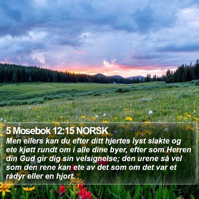 5 Mosebok 12:15 NORSK Bible Verse Image
