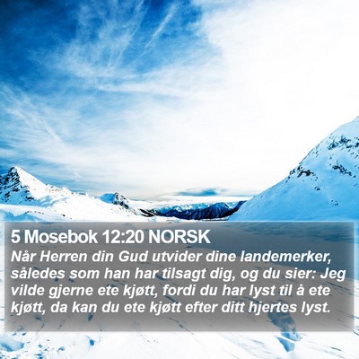 5 Mosebok 12:20 NORSK Bible Verse Image
