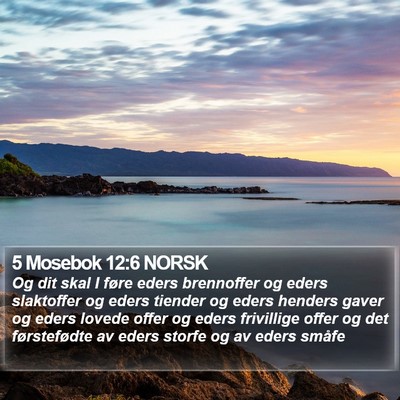 5 Mosebok 12:6 NORSK Bible Verse Image