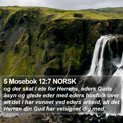 5 Mosebok 12:7 NORSK Bible Verse Image